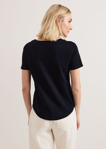 Phase Eight Elspeth V Neck T Shirts Navy Australia | TW8169573